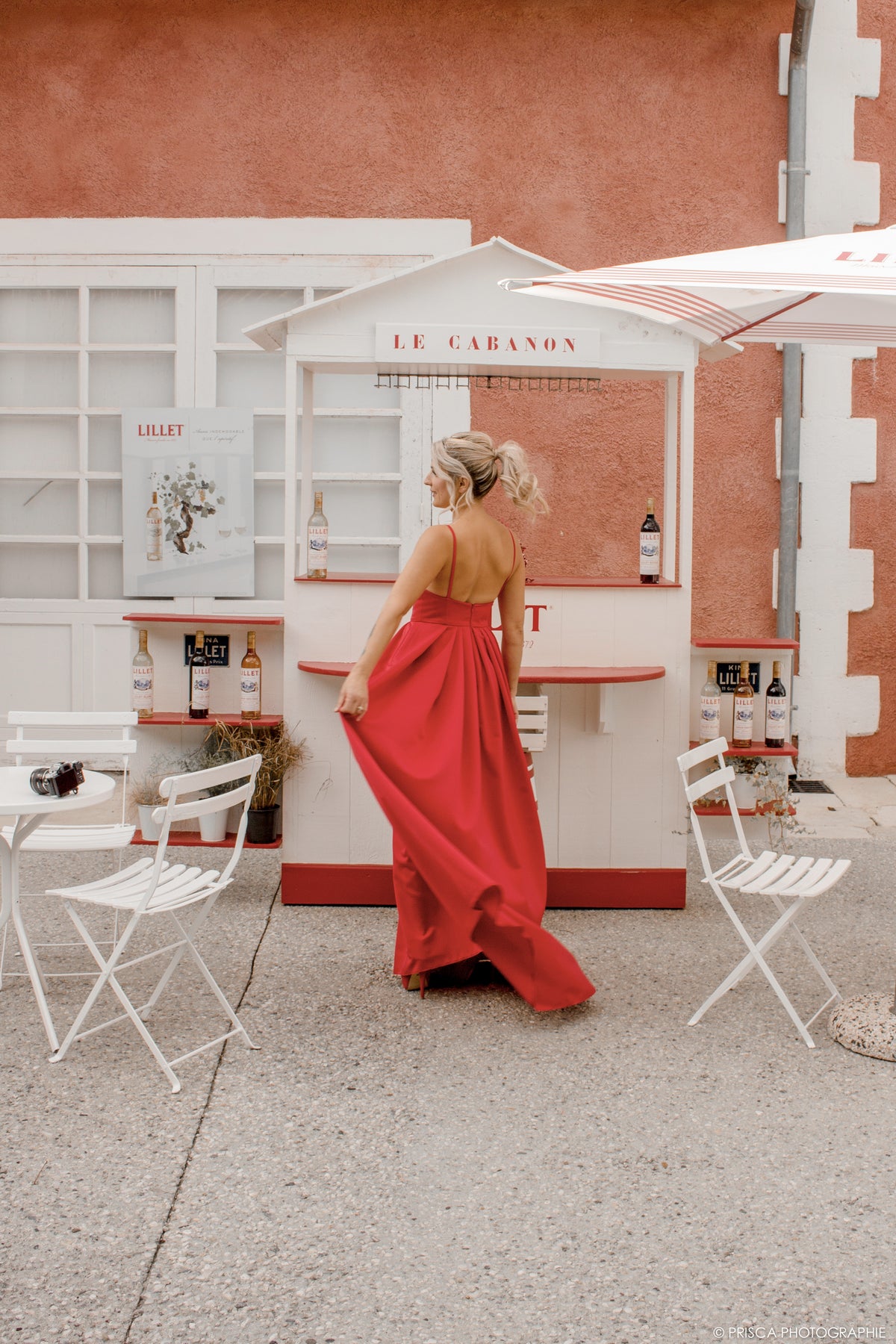 Robe de gala rouge sur mesure