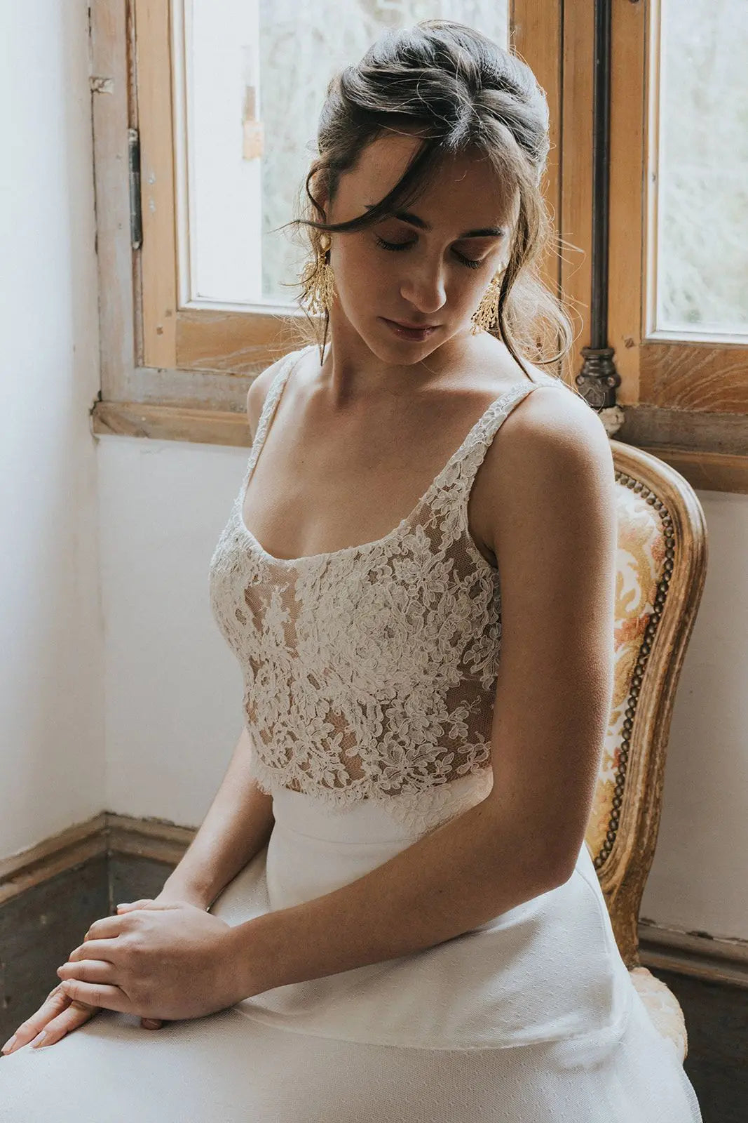 Haut dentelle haute couture 