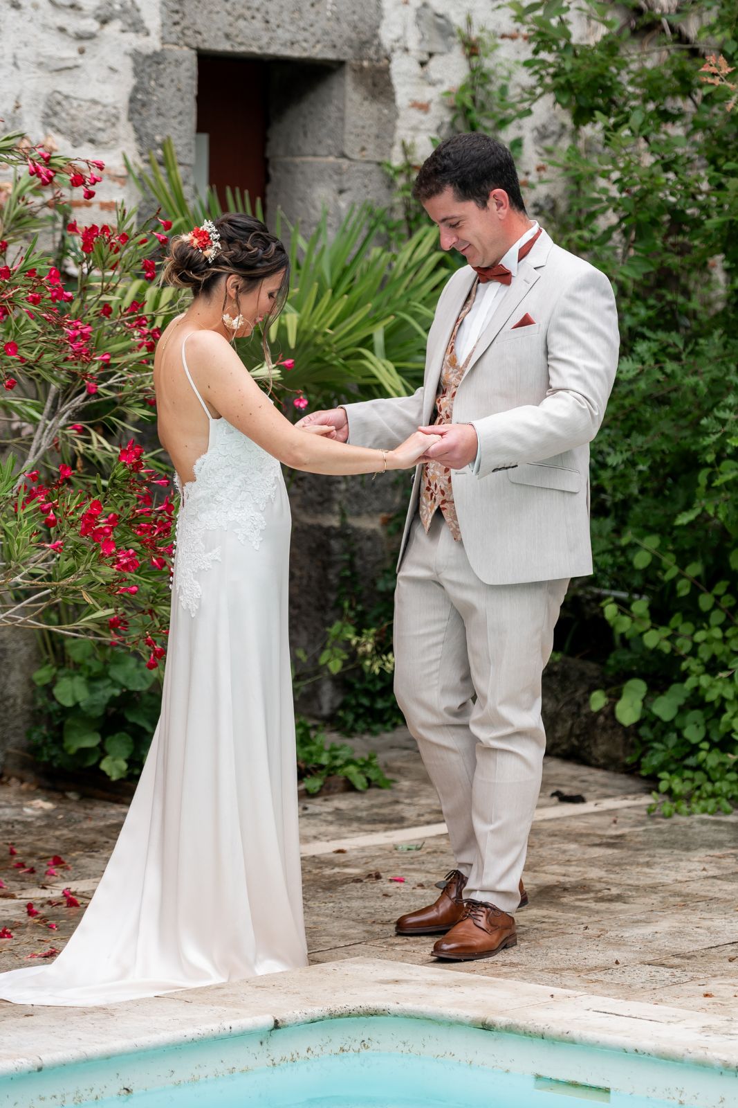 Caroline Robe de mariée sur mesure dos nu