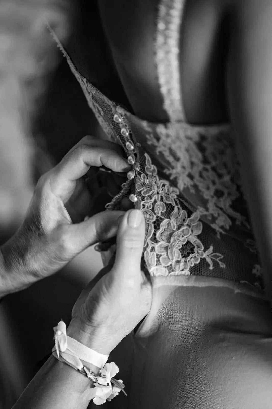 Robe mariage boutons dos