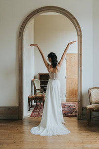 Iris robe de mariée haute couture à bordeaux