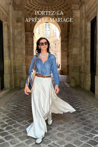 Jupe longue fendue mariage à reporter 