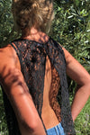 Haut chic pour femme dentelle noire