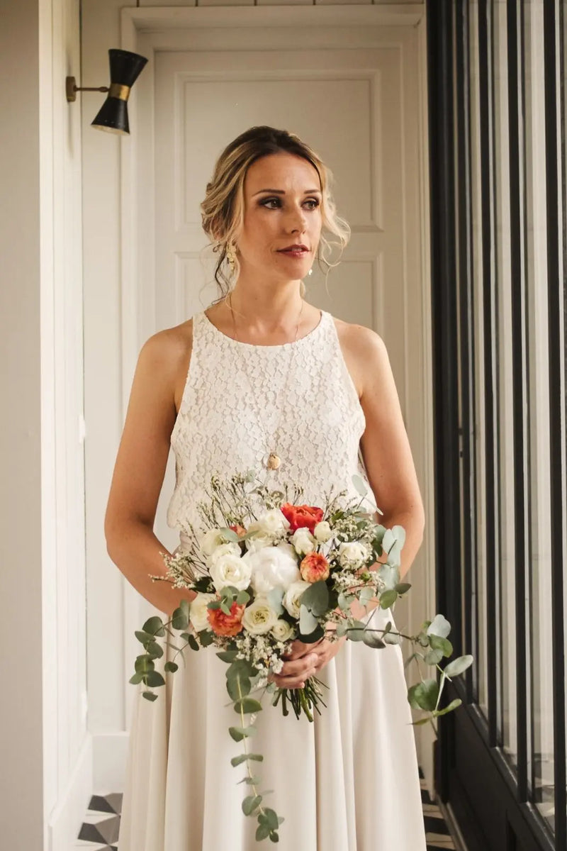 OLYMPE - HAUT DENTELLE DOS NU - MARIAGE Christelle Vasseur Couture