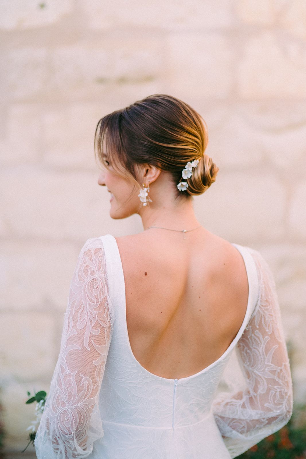 Dos nu robe de mariée made in France