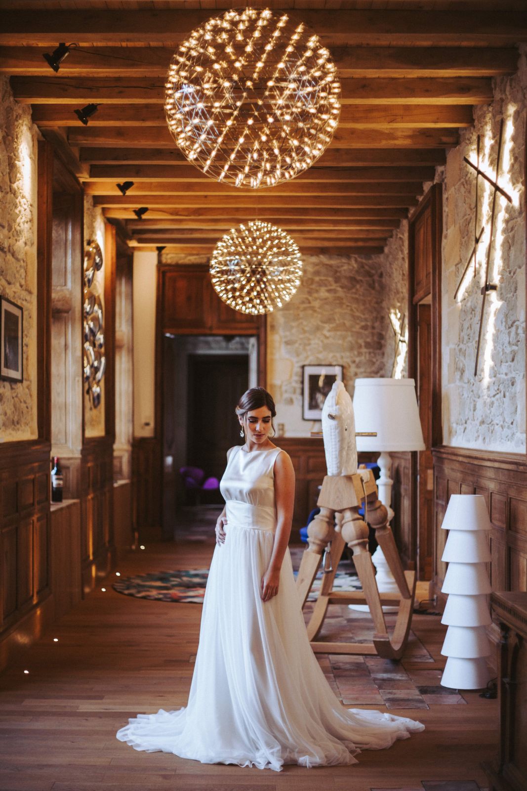 Robe de mariée en satin sur mesure 