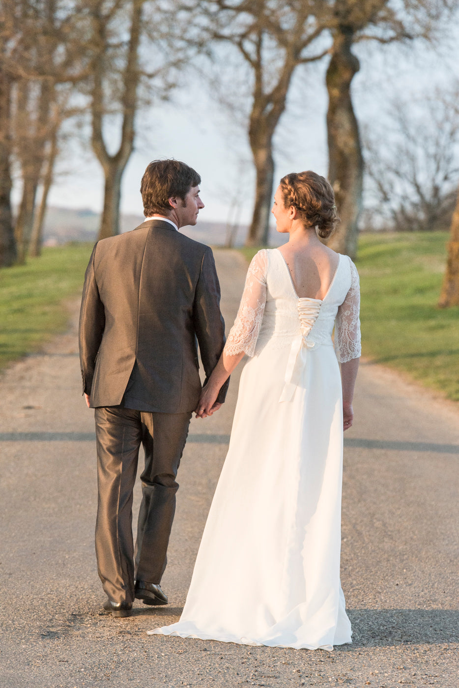 Robe de mariage dos lacé