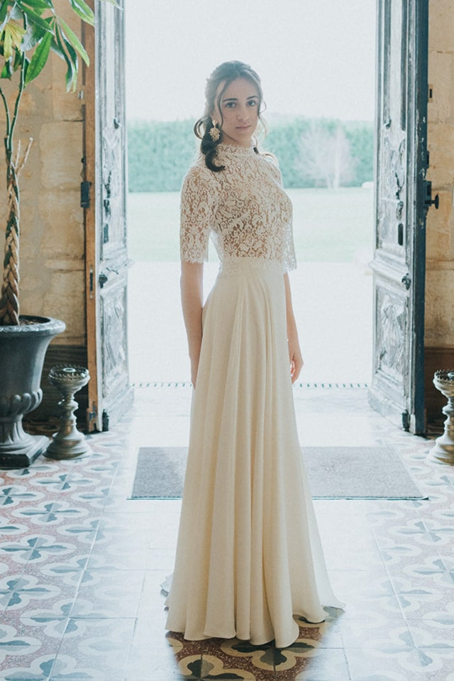 Victoria - robe de mariée eux pièces créatrice Christelle Vasseur