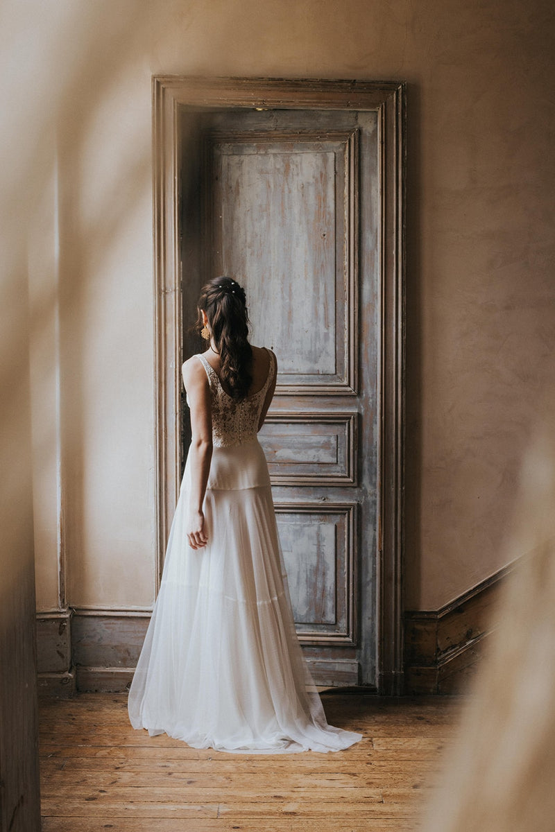 Robe de mariée luxe - modèle Aurore - dos boutons