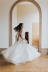 Robe de mariée style Bridgerton modèle Aurore sur mesure
