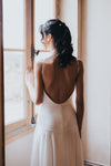 Détail, dos nu robe de mariée Céleste à Bordeaux