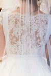 VOILE DE MARIÉE EN DENTELLE DE CALAIS Christelle Vasseur Couture