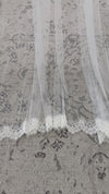 Long voile de mariée en dentelle de Calais