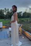 Robe de mariée simple avec dos nu