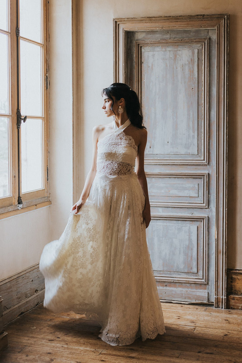 Rani robe de mariée en dentelle de Calais