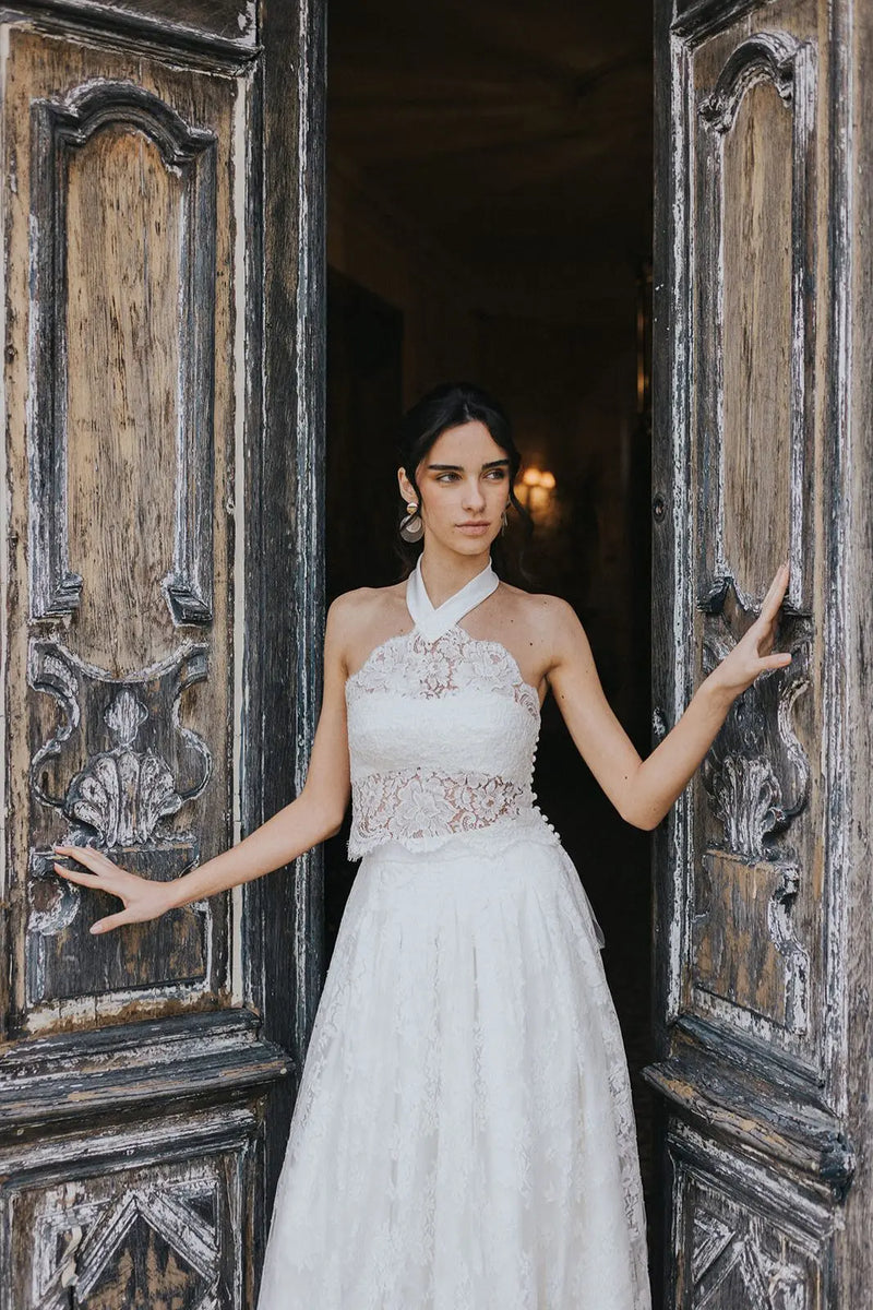 Robe de mariée haute couture-création Christelle Vasseur, boutique mariage à Bordeaux