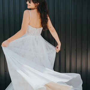 Robe de mariée sur-mesure - Azur
