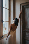 Suzanne -  Robe de mariée sur mesure, création Christelle Vasseur, dos nu