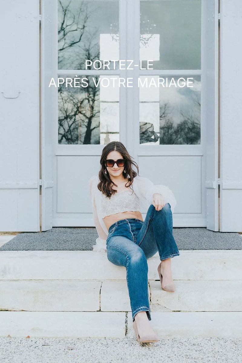 Portez votre haut de mariage avec un jean 