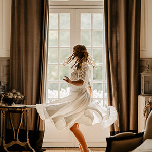 Asymmetrical skirt Carolle - Civil wedding