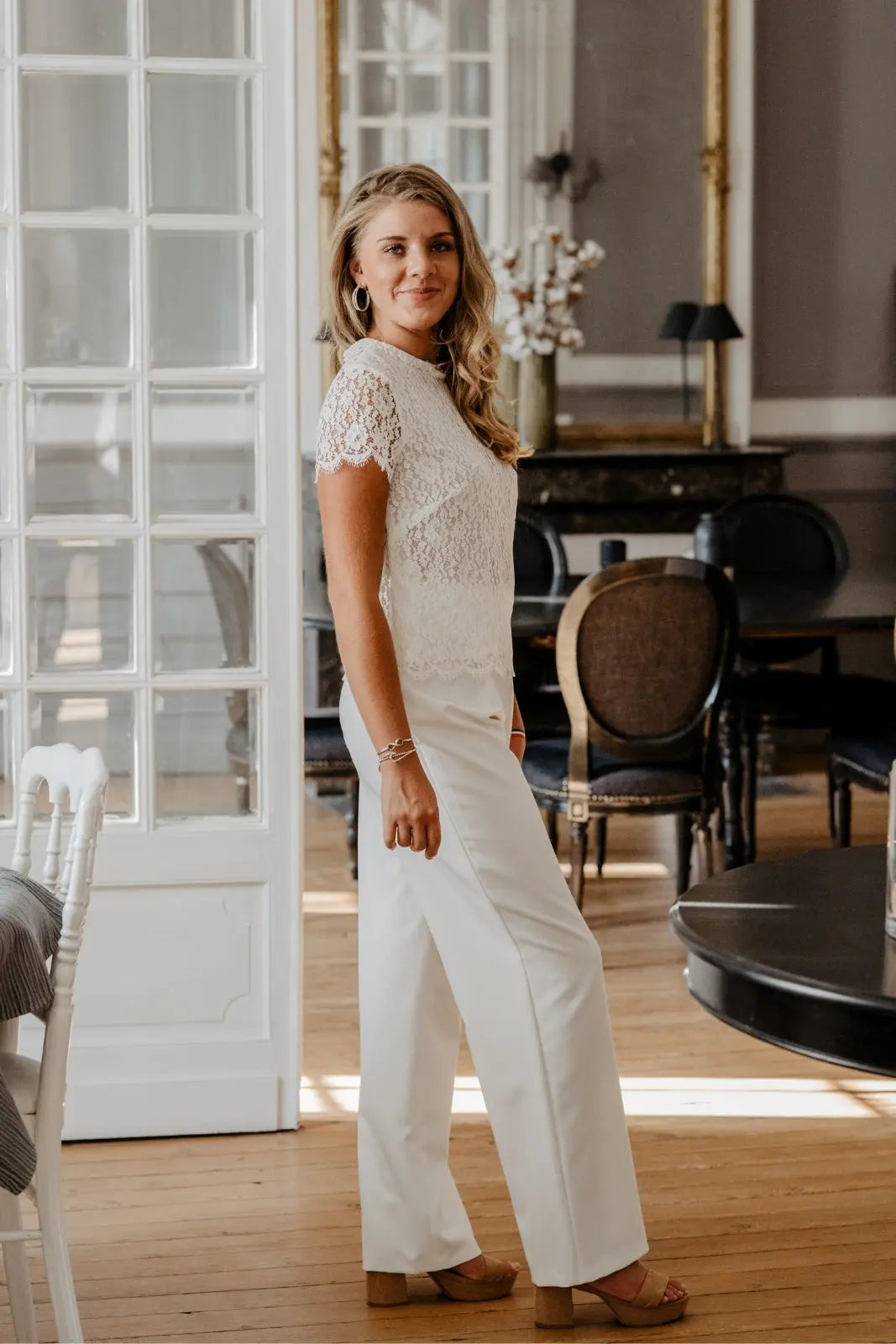 ALEXIS - PANTALON IVOIRE CHIC - MARIAGE