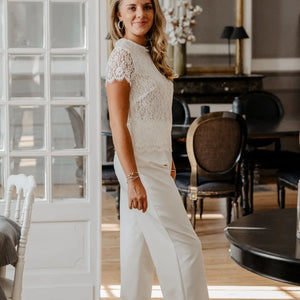 Alexis ivory pants - Civil wedding