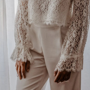 Alexis ivory pants - Civil wedding