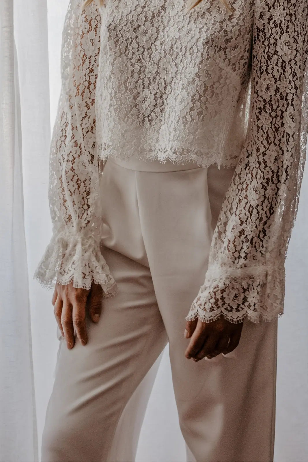 ALEXIS - PANTALON IVOIRE CHIC - MARIAGE Christelle Vasseur Couture