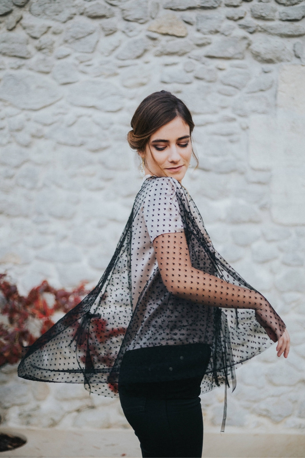 Poncho Plume ⎸ Christelle Vasseur Couture ⎸ Bordeaux